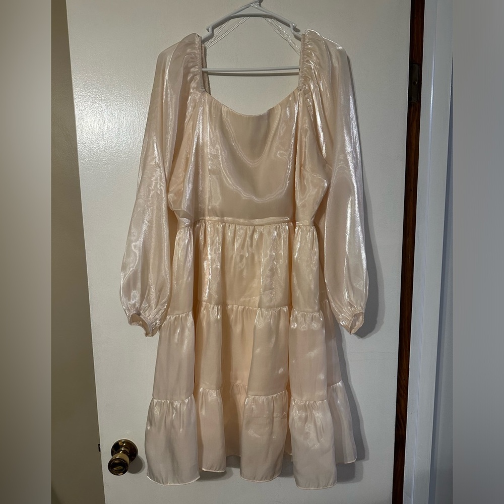 CHAMPAGNE TIERED SHORT DRESS - Baltic born size 1X